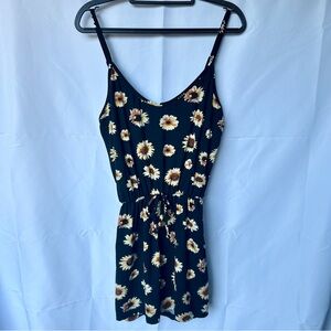 Floral Sunflower Print Romper